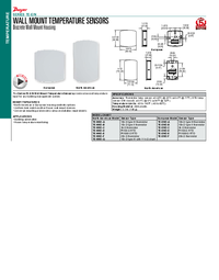 Thumbnail of document Brochure - TE-E/N Wall Mount Temperature Sensor